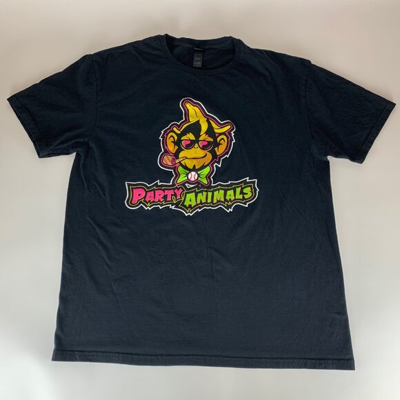Party Animals Black Gildan Short Sleeve Crewneck Shirt Mens XL - Picture 1 of 4